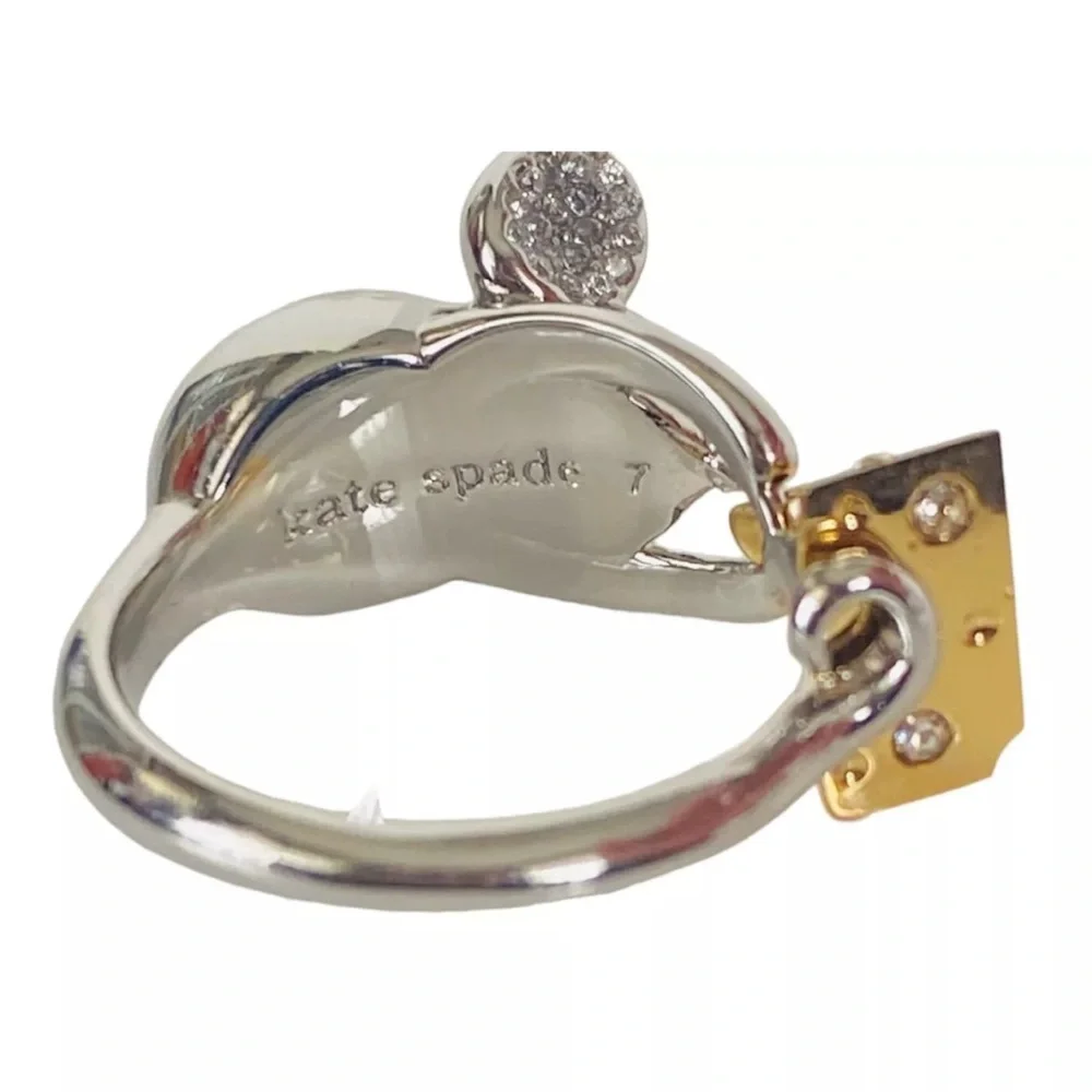 KATE SPADE Authentic Year Of The Rat Mouse And Cheese Ring Size 7